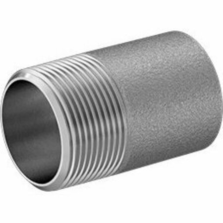 BSC PREFERRED Standard-Wall 316/316L Stainless ST Threaded Pipe Nipple Threaded on One End 1-1/4 NPT 2-1/2 Long 9110T46